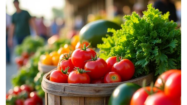 Fresh, vibrant produce from an Austin farmers market