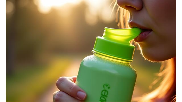 Person drinking water after an outdoor workout in Austin heat